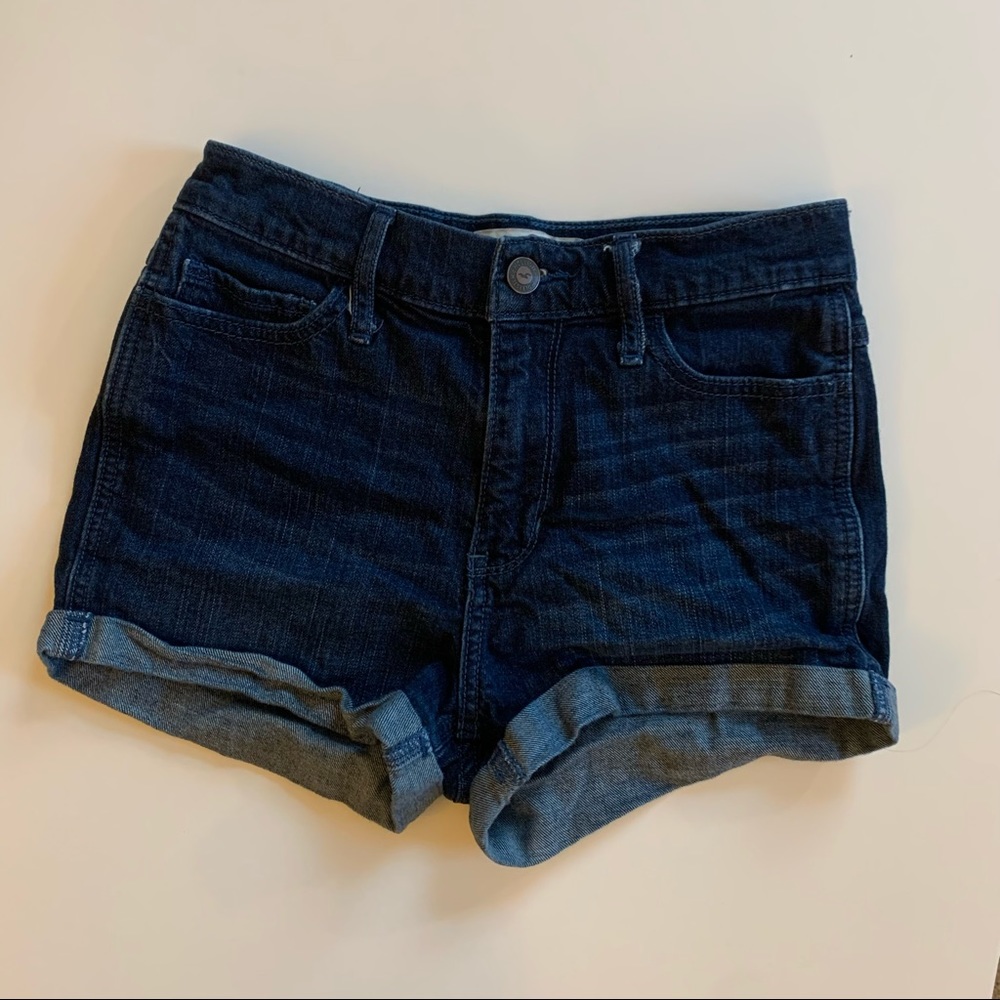 2 for $10• high waist dark wash denim shorts